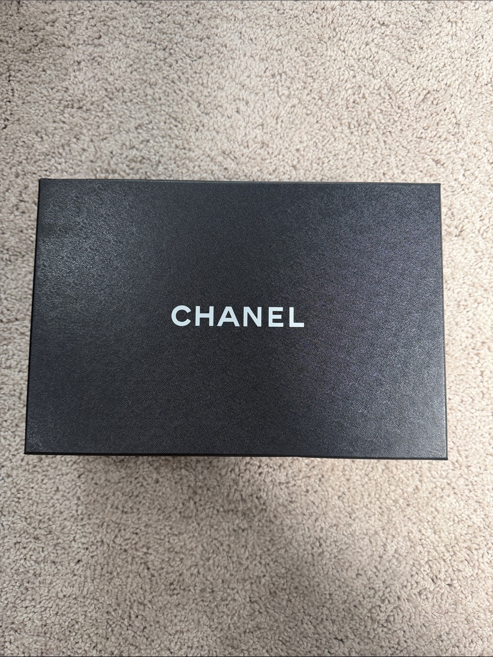 CHANEL Black Box with White Logo